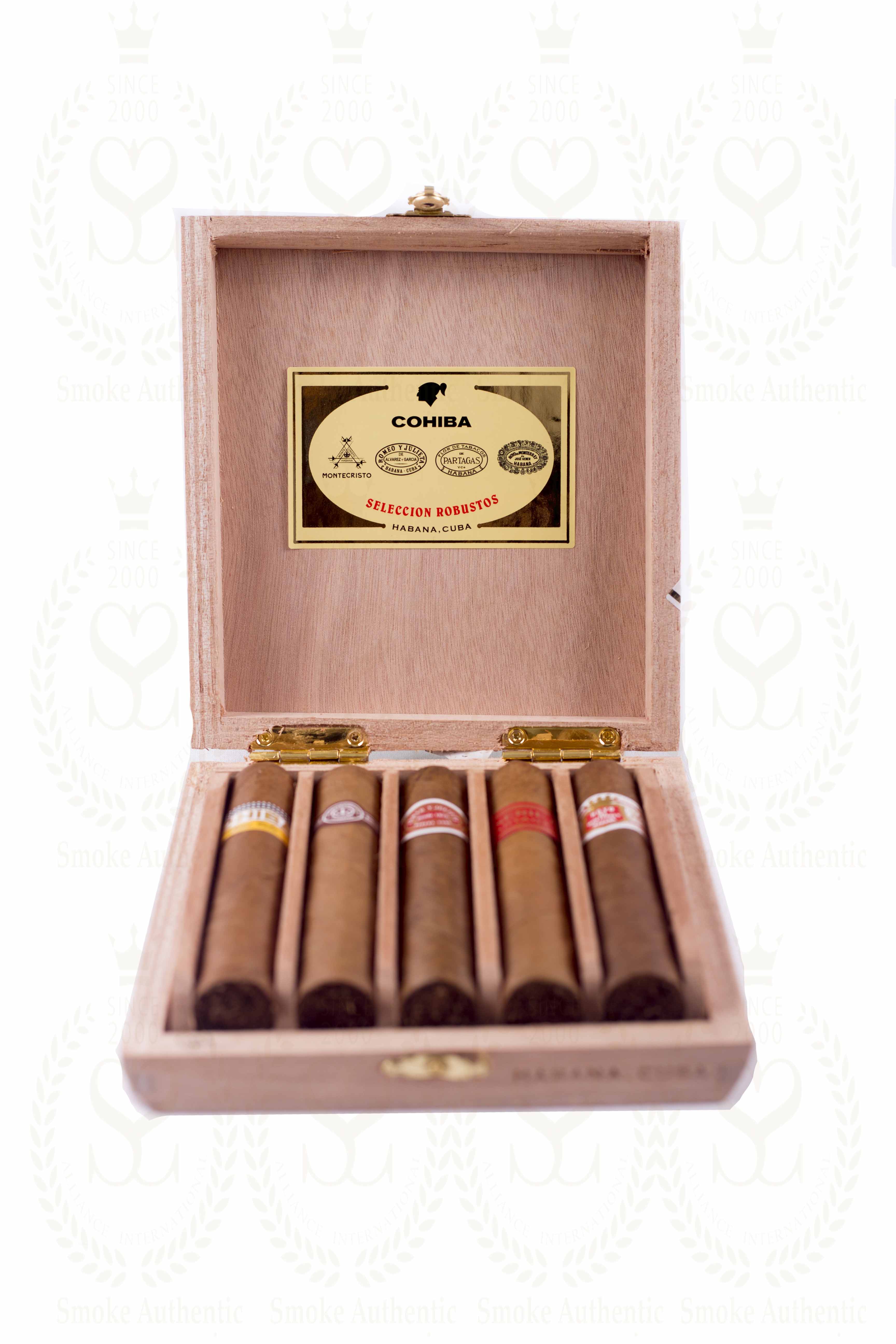 Cohiba Seleccion Robustos Humidor 5 Cigars SS Alliance International